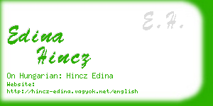 edina hincz business card